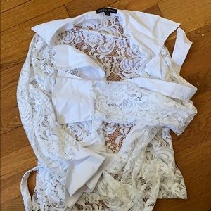 Beautiful lace work blouse - Boston Proper